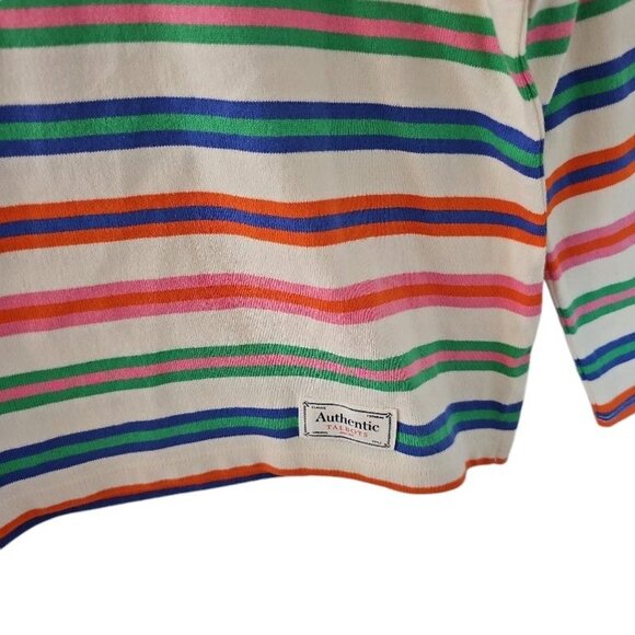 Talbots Tee Shirt Long Sleeve Tulip Stripe Plus Size X XL 100% Cotton - Picture 7 of 12